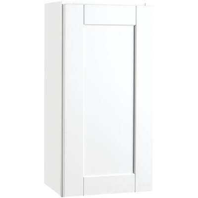 Continental Cabinets Andover Shaker 15 In. W x 30 In. H x 12 In. D White Thermofoil Wall Kitchen Cabinet